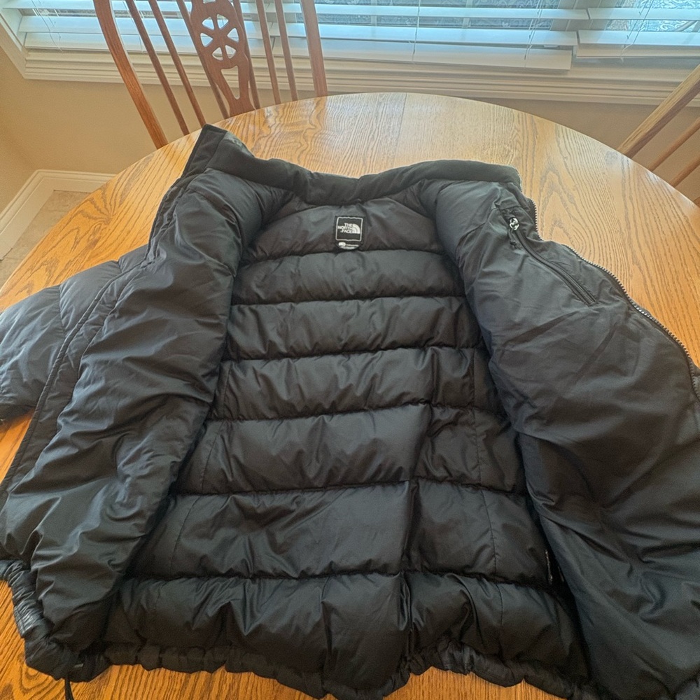 North Face Womens XL Black Nuptse Down Jacket Coat 700 - Picture 6 of 12